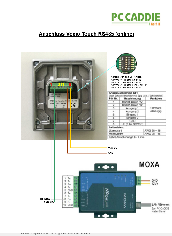 Connection diagram online Voxio Touch